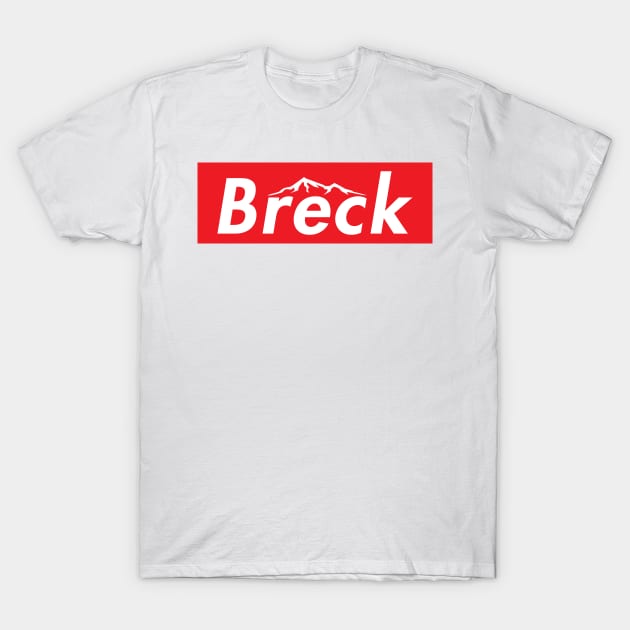 Ski Breck Breckenridge Colorado Skiing Skateboard Snowboard Laptop T-Shirt by TravelTime